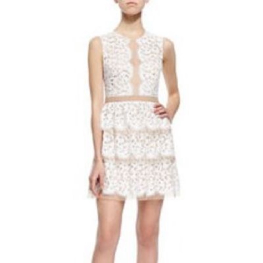 Bcbg Maxazria Lace White Tiered Dress 2